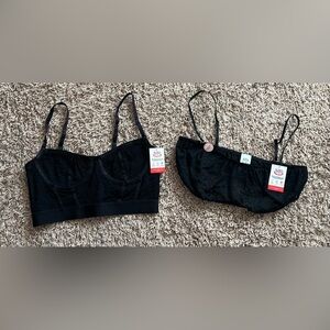 Parade Lace Eight-ball Bustier And Bralette Set Size: S